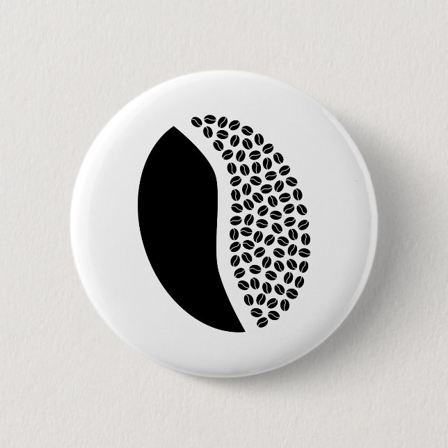 Kaffeebohnebohne Button (Vorderseite)