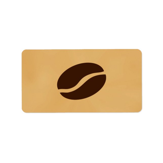Kaffeebohnen Adressaufkleber (Vorne)