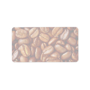 Kaffeebohnen Adressaufkleber