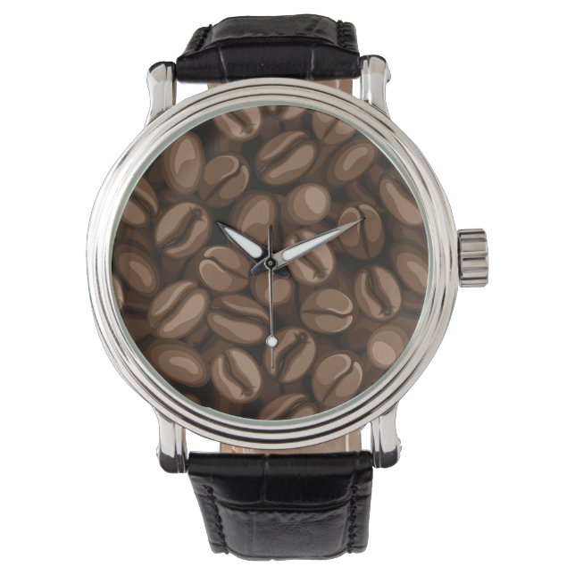Kaffeebohnen Armbanduhr (Vorderseite)
