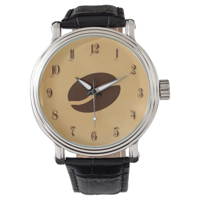 Kaffeebohnen Armbanduhr (Vorderseite)