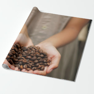 Kaffeebohnen aroma geröstet geschenkpapier