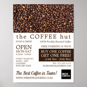 Kaffeebohnen, Barista, Café, Coffeehouse Advert Poster
