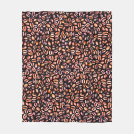 Kaffeebohnen Bleistift Zeichnend Muster rustikal b Fleecedecke