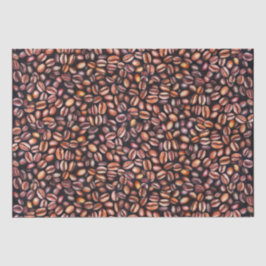 Kaffeebohnen Bleistift Zeichnend Muster rustikal b Seidenpapier