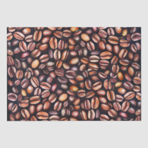 Kaffeebohnen Bleistift Zeichnend Muster rustikal b Seidenpapier