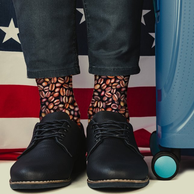 Kaffeebohnen Bleistift Zeichnend Muster rustikal b Socken (Von Creator hochgeladen)