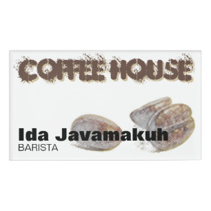 "Kaffeebohnen" Café-magnetischer Namensschild Namenschild