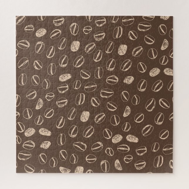 Kaffeebohnen: Cartoon Doodle Vintag Puzzle (Vertikal)