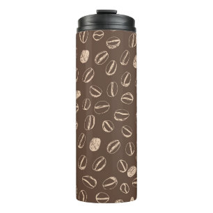 Kaffeebohnen: Cartoon Doodle Vintag Thermosbecher