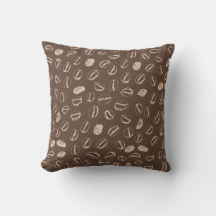 Kaffeebohnen: Cartoon-Doodle Vintage Kissen