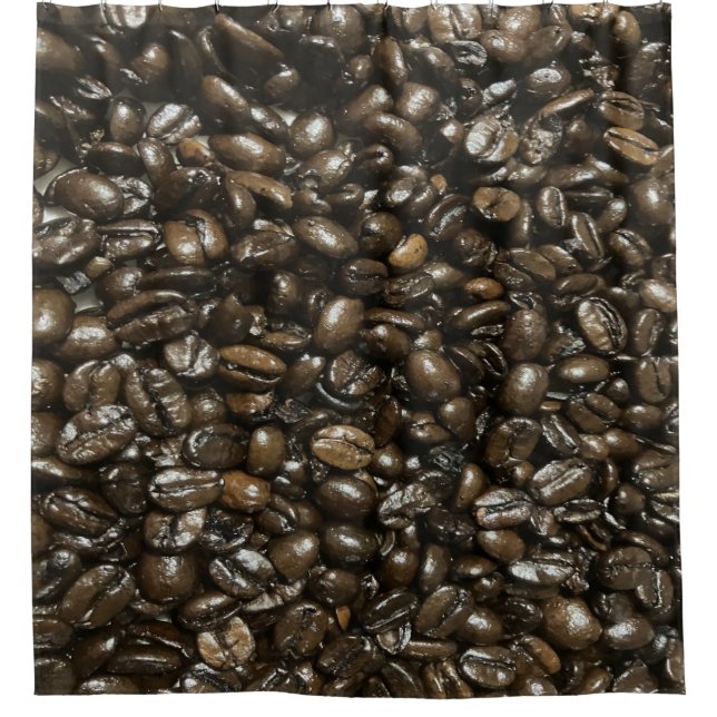 Kaffeebohnen Duschvorhang (Vorderseite)