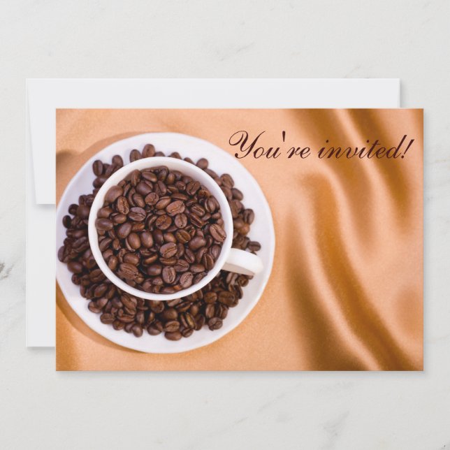 Kaffeebohnen Einladung (Vorderseite)