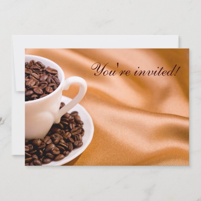 Kaffeebohnen Einladung (Vorderseite)