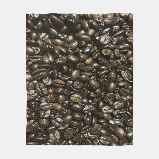 Kaffeebohnen Fleecedecke (Vorderseite)