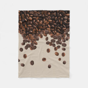 Kaffeebohnen Fleecedecke