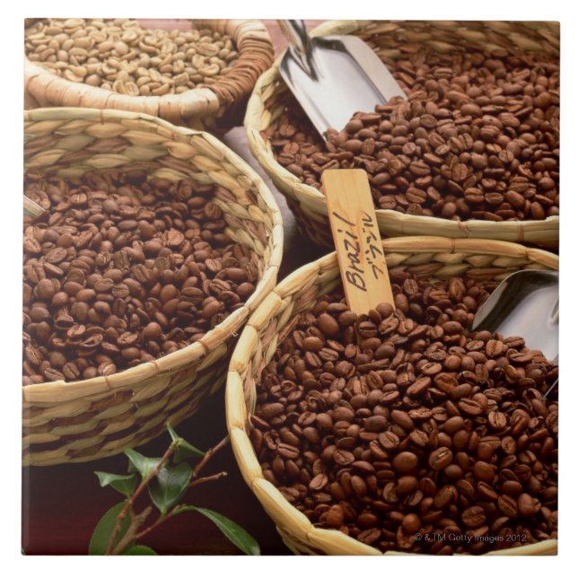 Kaffeebohnen Fliese (Vorderseite)