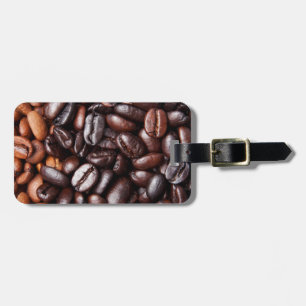 Kaffeebohnen - ganzes Licht und Dunkelheit Gepäckanhänger