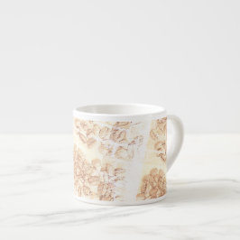 Kaffeebohnen Gelb verschleiert Textur Espresso Cup Espressotasse