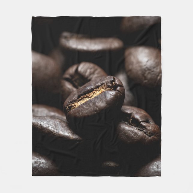 Kaffeebohnen gerösteten Kaffee Fleecedecke (Vorderseite)