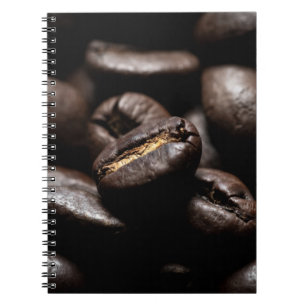 Kaffeebohnen gerösteten Kaffee Notizblock