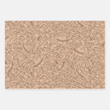 Kaffeebohnen Geschenkpapier für Kaffeeliebhaber