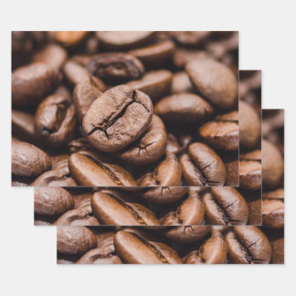 Kaffeebohnen Geschenkpapier Set