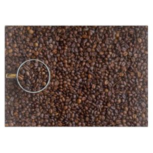 Kaffeebohnen-Grafik Schneidebrett