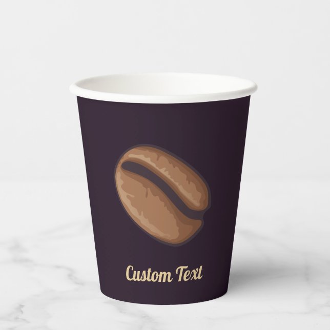 Kaffeebohnen Icon Papier Cups Pappbecher (Vorderseite)