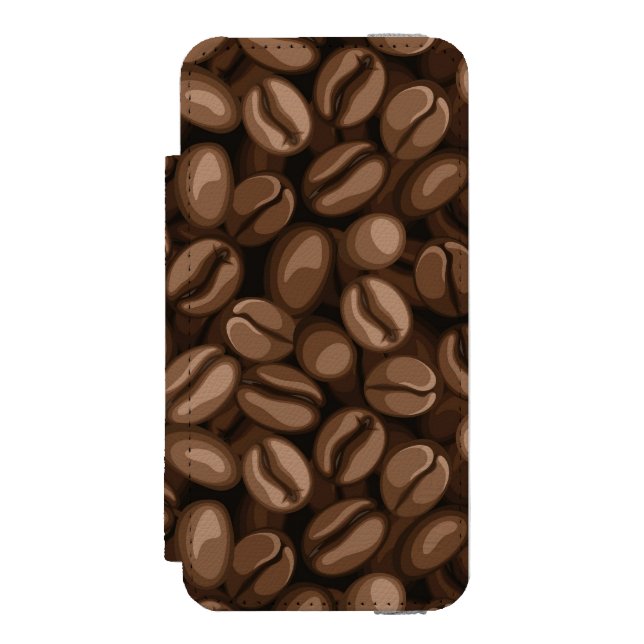 Kaffeebohnen Incipio iPhone Geldbeutel-Hülle (Folio Vorderseite)
