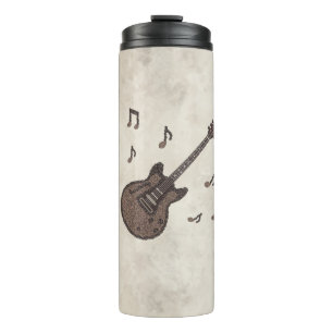 Kaffeebohnen-Kaffee-Gitarre-Kaffee Kunst-Musik- Thermosbecher