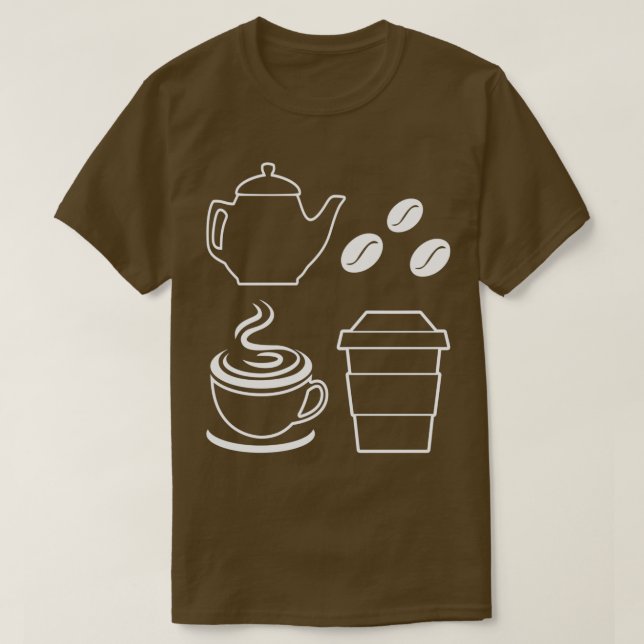 Kaffeebohnen Kaffee Kaffeeelemente Kaffee Lover Gr T-Shirt (Design vorne)