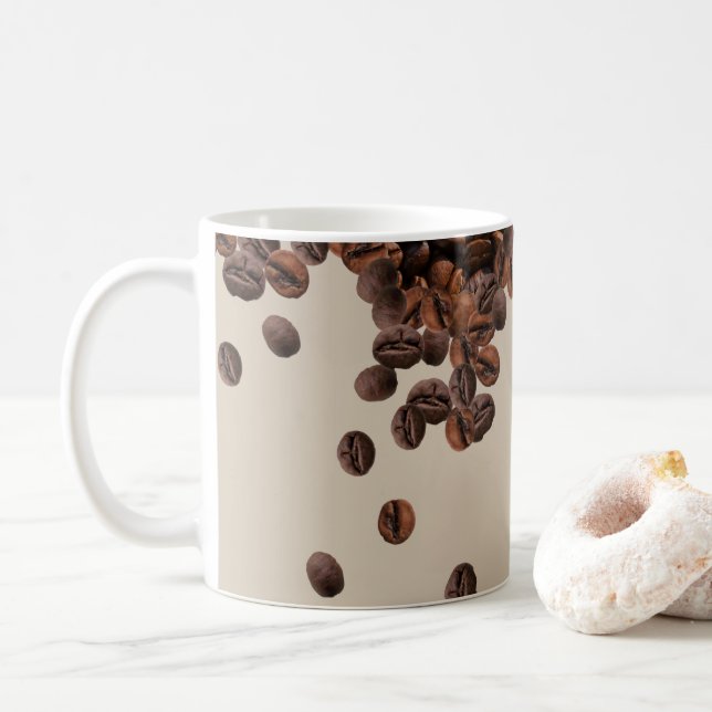 Kaffeebohnen Kaffeetasse (Mit Donut)