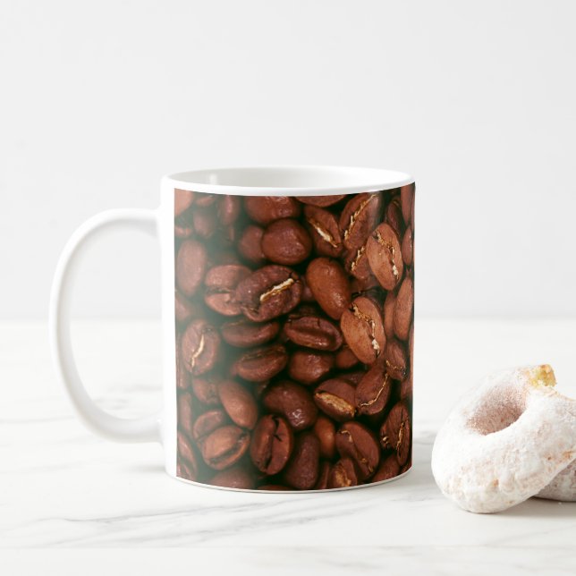 Kaffeebohnen Kaffeetasse (Mit Donut)