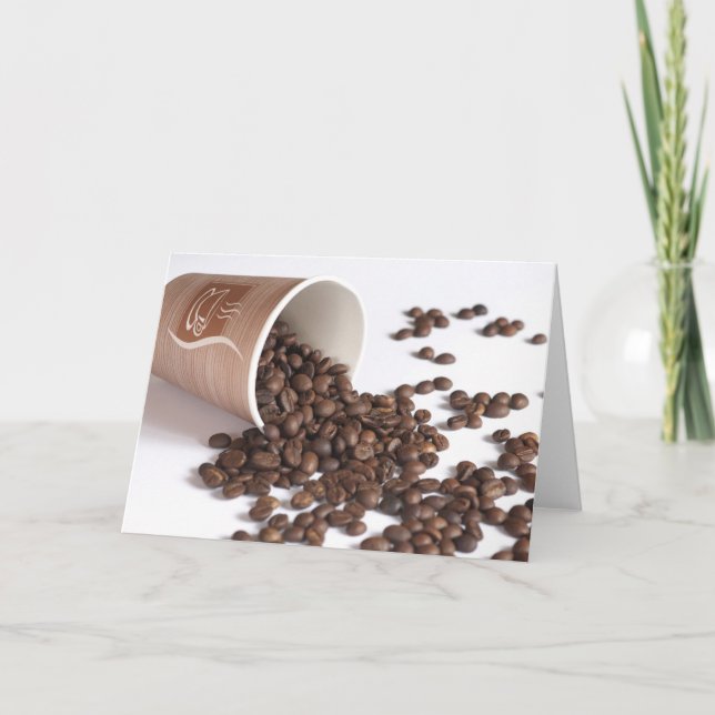 Kaffeebohnen Karte (Vorderseite)
