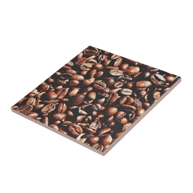 Kaffeebohnen-Keramik Fliese (Seite)