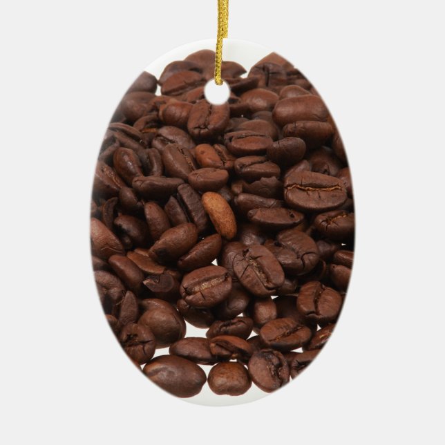 Kaffeebohnen Keramikornament (Vorne)