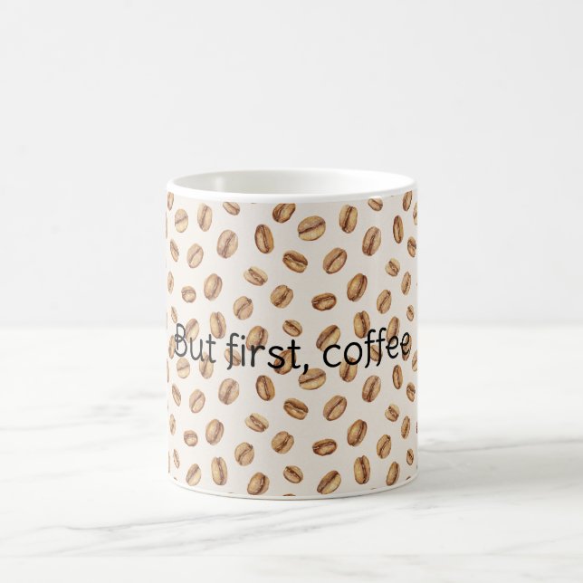 Kaffeebohnen mit Creme Kaffeetasse (Mittel)