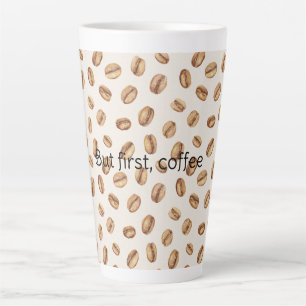 Kaffeebohnen mit Creme Milchtasse