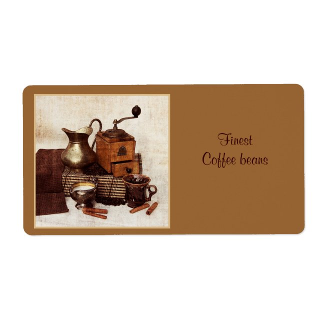Kaffeebohnen mit Etikett für Kaffeemaschine (Vorne)