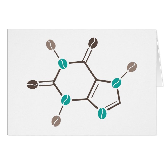 Kaffeebohnen molekulares Koffein (Vorderseite (Horizontal))