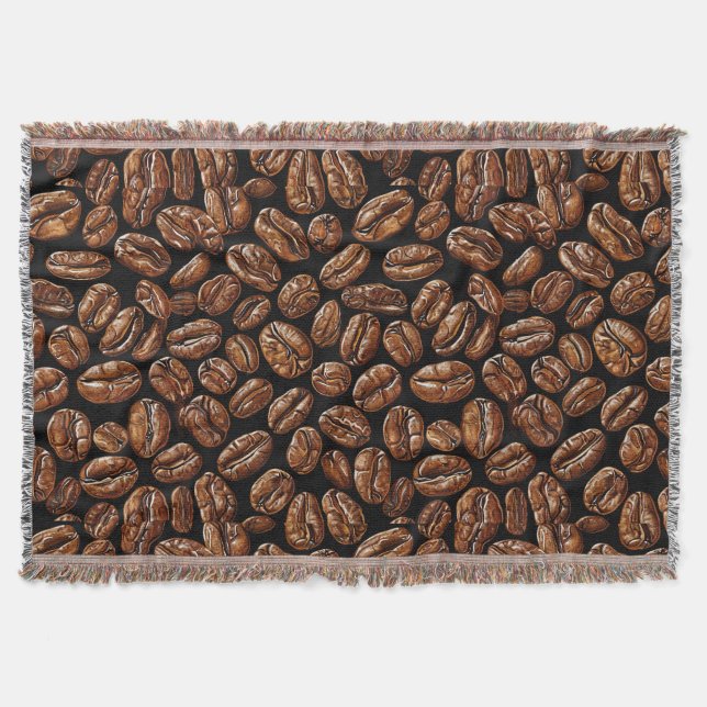 Kaffeebohnen-Muster Decke (Vorderseite)