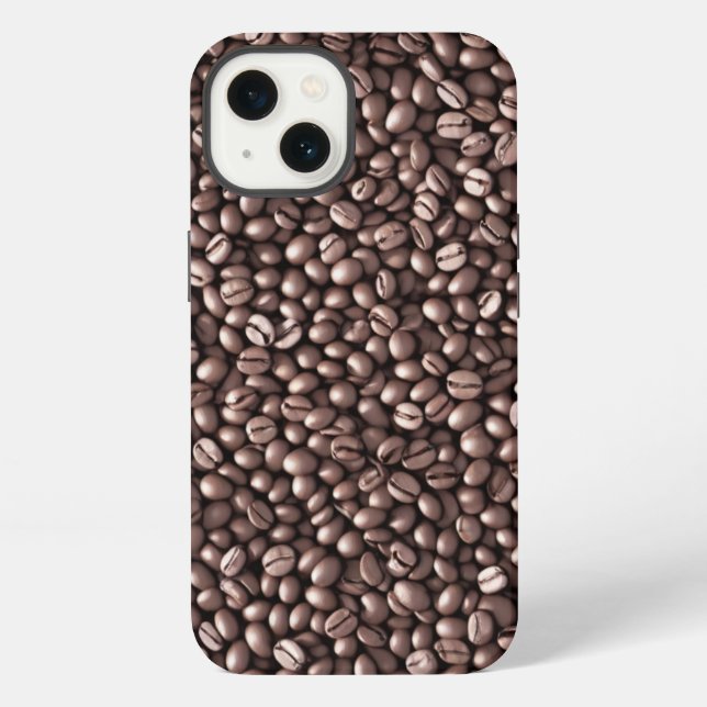 Kaffeebohnen-Muster iPhone Hülle (Rückseite)
