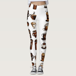 Kaffeebohnen-Muster-Leggings Leggings