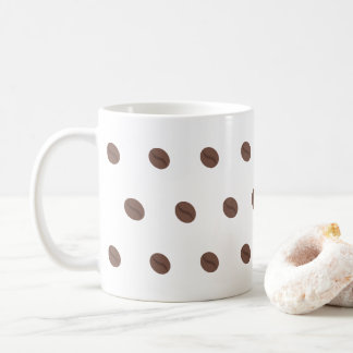 Kaffeebohnen-Muster Minimalistisches Design Kaffeetasse