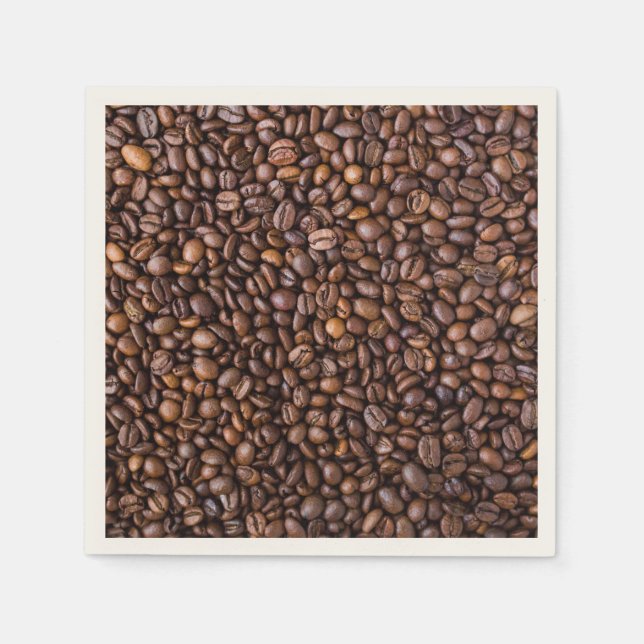 Kaffeebohnen-Muster Serviette (Vorderseite)