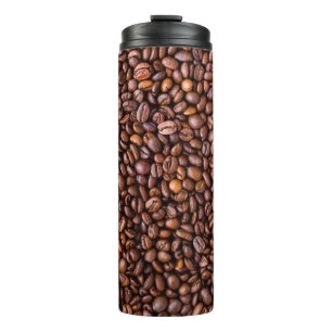 Kaffeebohnen-Muster Thermosbecher