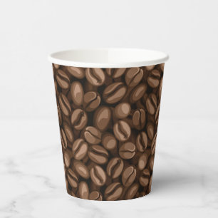 Kaffeebohnen Pappbecher