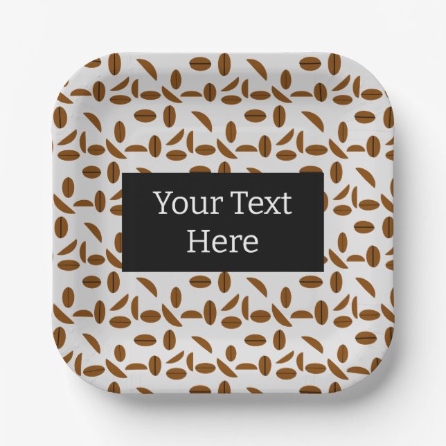 Kaffeebohnen Pappteller (Vorderseite)