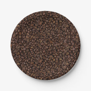 Kaffeebohnen Pappteller